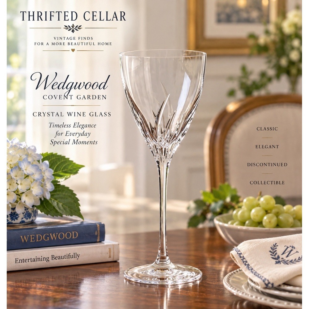 Wedgwood Covent Garden Crystal Wine Glass 8.5" Discontinued Replacement WWCCOG